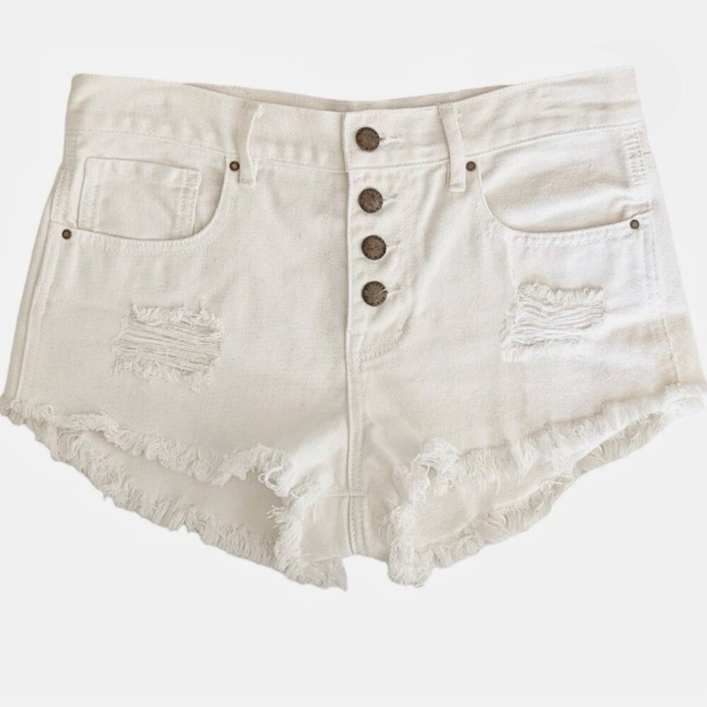 Women’s Bullhead White High Rise Shorts - Size 25
